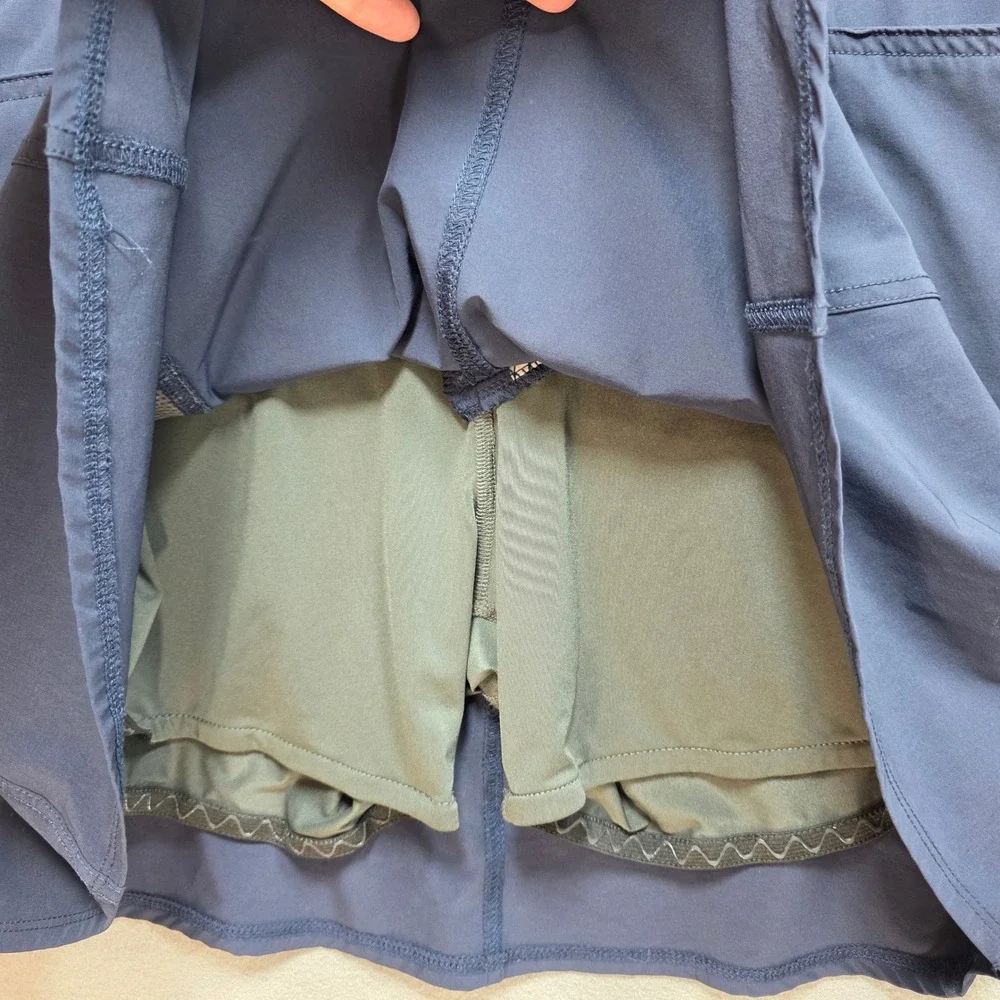 Eddie Bauer Travex Navy Blue‎ Skort Womens 16 Hiking Travel Active 21551044